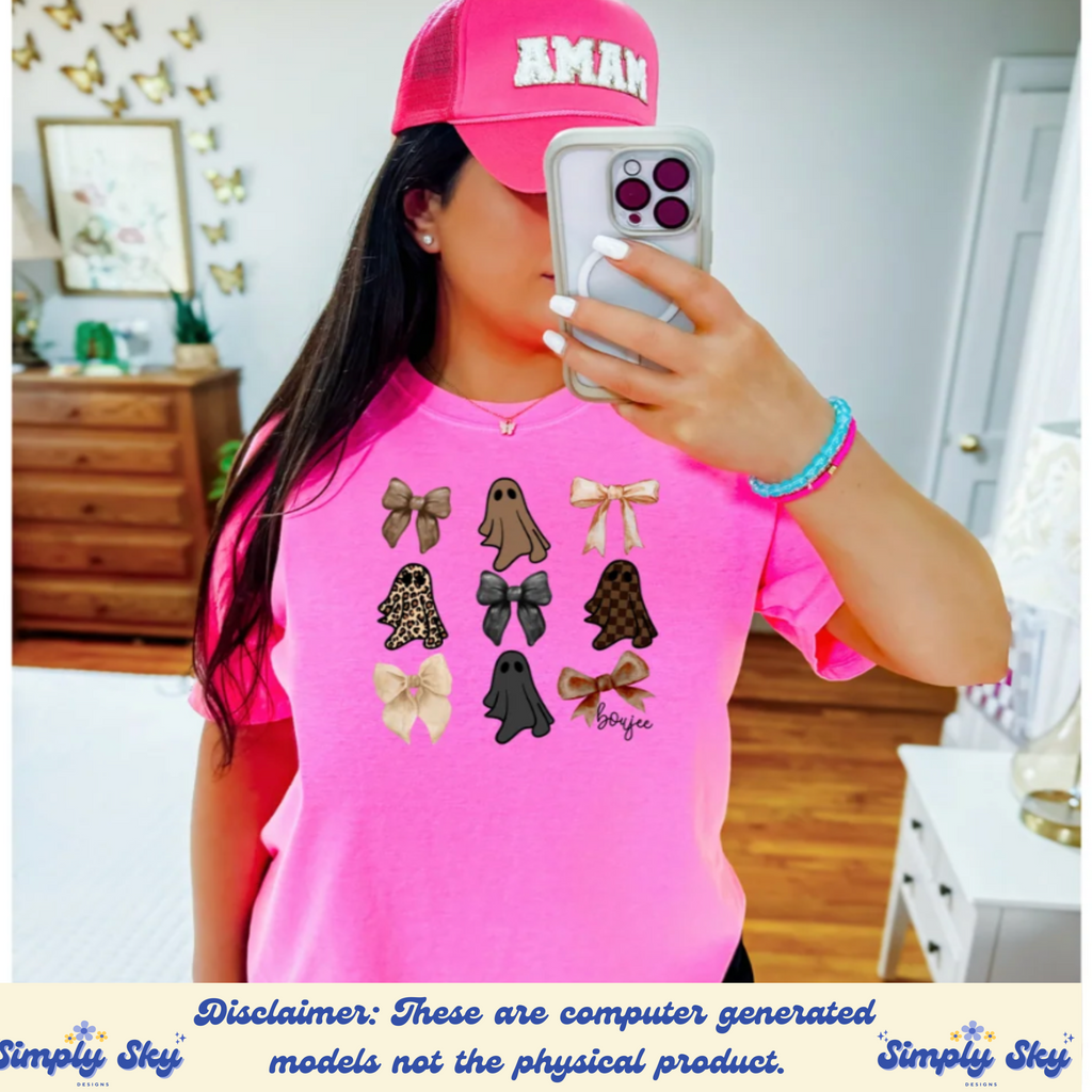 Boujee Ghosts and Bows DTF Transfer