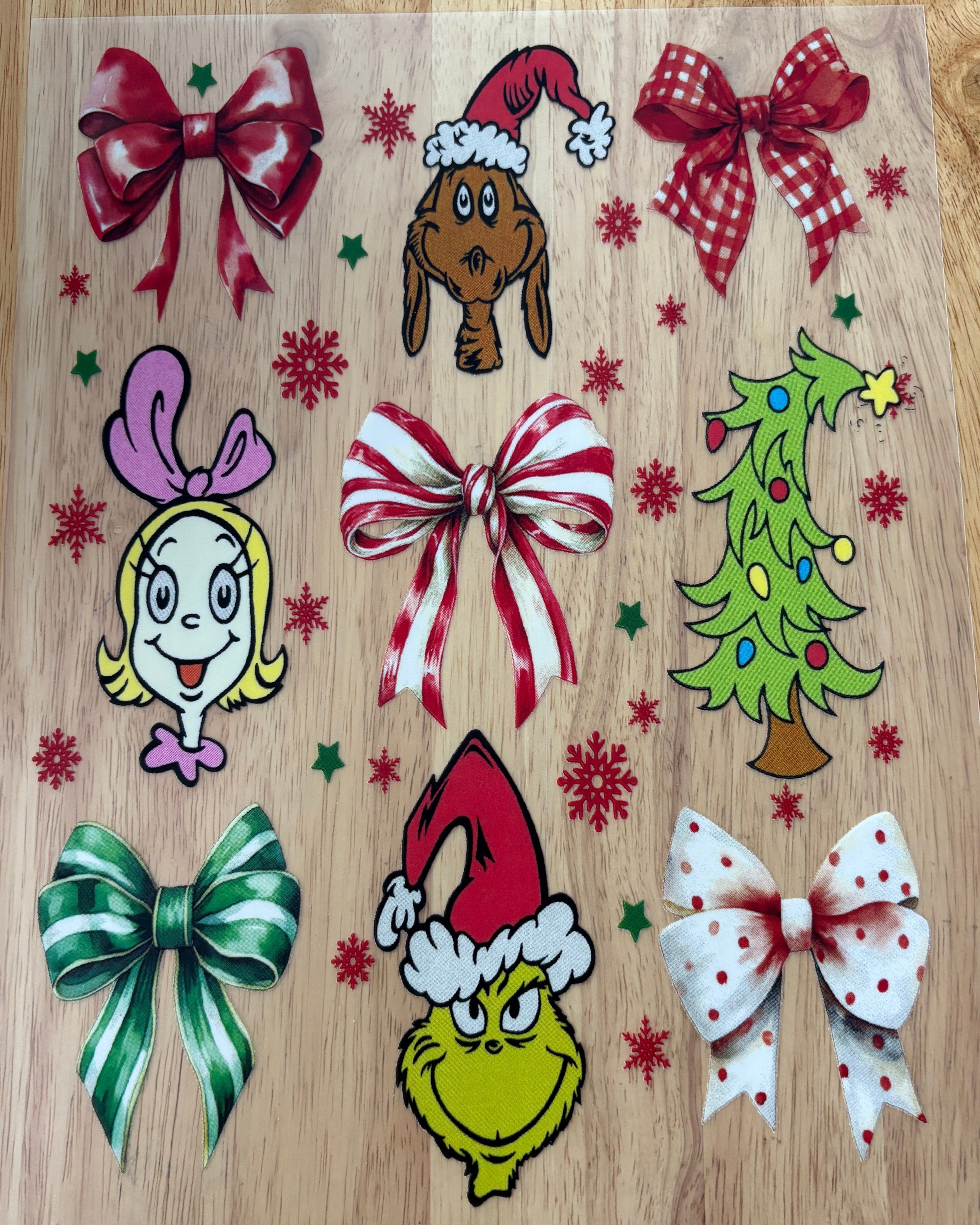 Grinch Themed DTF Transfer