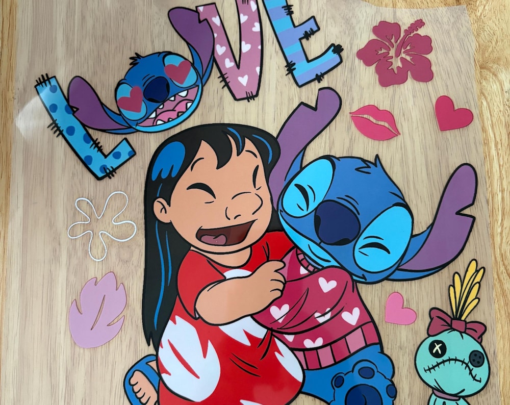 Stitch Themed DTF Transfer